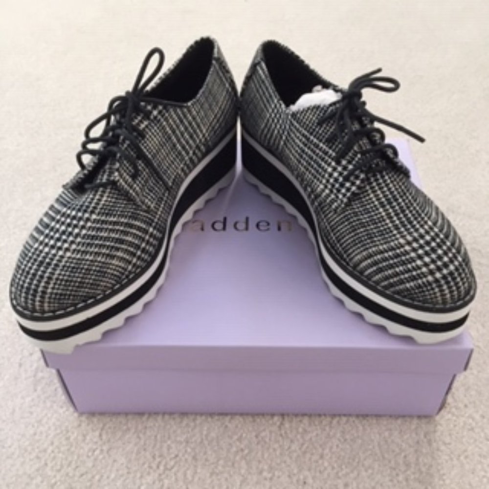 Madden Girl ‘Marshall’ Plaid Platform Oxfords 8